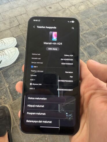 Samsung Galaxy A24 4G, 128 GB, rəng - Qara, Barmaq izi, İki sim kartlı, Face ID