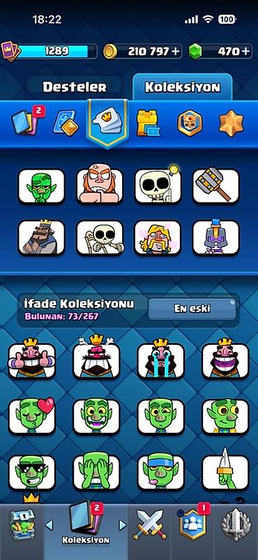 mini araba: Clash Royale hesabı – geniş emote və güclü kart kolleksiyası - Kral — 1