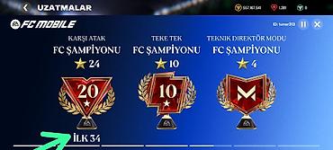vintir: EA FC Mobile hesabı – güclü komanda və zəngin kolleksiya - Ümumi güc — 2