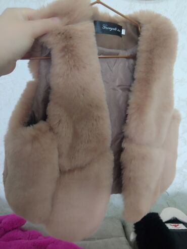 Women's Pants: Bej rəngli süni kürk jilet. uşaq ucun6-7 yaş - Marka: Geryeeli