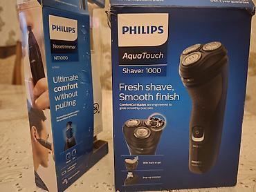 philips uz qirxan: PHILIPS AquaTouch Shaver 1000 + Philips Nosetrimmer NT1000 dəsti - — 2