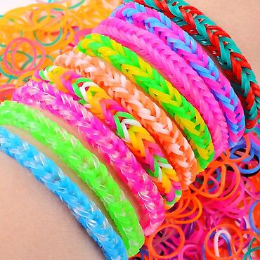 вязанные резинки: Набор для плетения из резиночек (Rainbow Loom style) - Яркие — 1