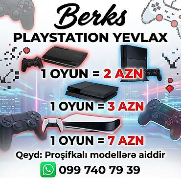 Avadanlığın icarəsi: Berks PlayStation Yevlax – oyun yükləmə xidməti - PS3 üçün: 1 oyun = — 1