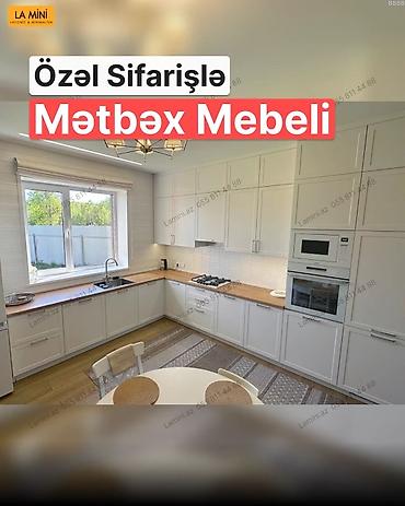 Özəl sifarişlə mətbəx mebeli • Layihələndirmə: Fərdi ölçü və