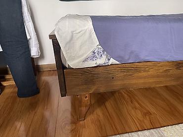 study table: Односпальная кровать, Б/у, С матрасом, длина - 2000 см — 4