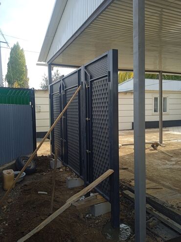 Откатные ворота: Металлические, Автоматические, Для частного дома, Для магазина, Для холодильника, С калиткой, Оптом, Новый, Бесплатная установка — 26