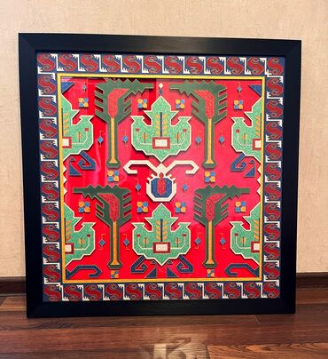 продать ковер бу: Картина на стекле. Азербайджанский ковер «Шамахы» размер 70*70 см