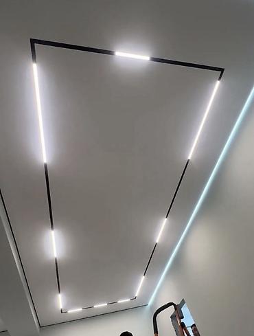 Натяжной потолок: Натяжные потолки с интегрированными световыми линиями - — 15