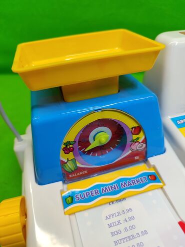 Игрушки: Касса игрушка детская💱 Комплектация товара: касса, сканер, 3 — 8