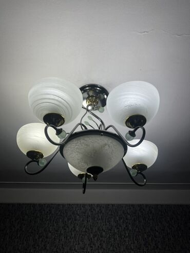 lustur: Çılçıraq, 5 lampa, Şüşə