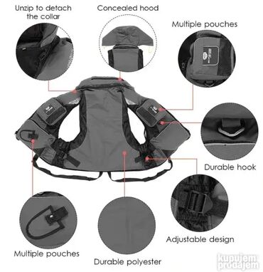 Vodeni sportovi: Ima L velicina - za obim grudi između 93 i 115cm max. Podešava se sa — 10