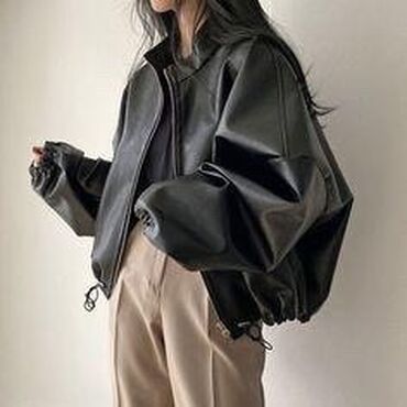 кожаные куртки женские бишкек: Кожаная куртка, Оверсайз, L (EU 40)