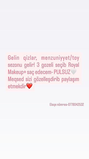 serbiyada taksi işi: Xidmət: Royal üslubda professional makiyaj və saç tərtibatı Təsvir: - — 1