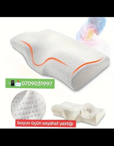 Ortozlar: Erqonomik boyun üçün səyahət yastığı - Boyun və başın təbii