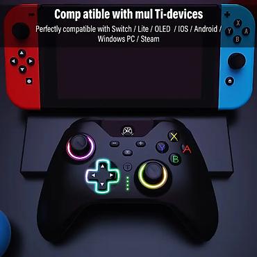 Video oyunlar üçün aksesuarlar: RGB işıqlanmalı universal oyun idarəetmə pultu - Uyğunluq: Nintendo — 3