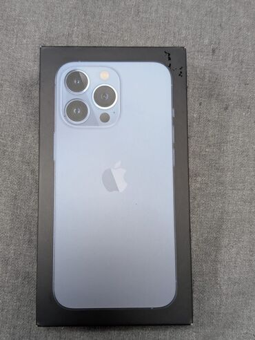 айфон 13 по: IPhone 13 Pro, Новый, 128 ГБ, Sierra Blue, Зарядное устройство, Кабель, Коробка, 87 %