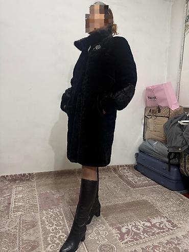 куртка обманка: Шуба, По колено, XL — 2