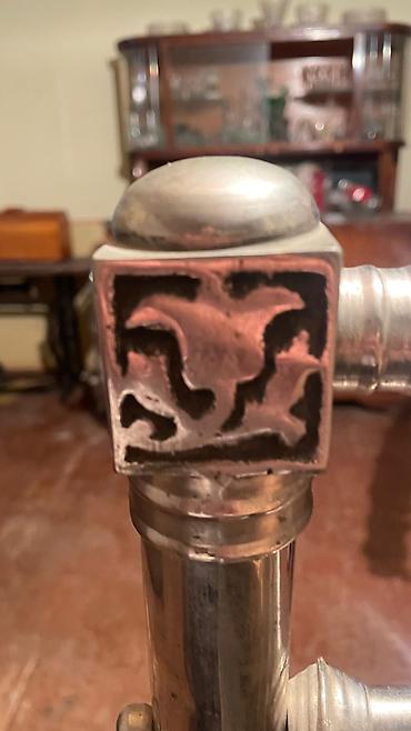antik mebellər: Antik metal çarpayı dəsti - Material: ağır, keyfiyyətli tökmə və boru — 2