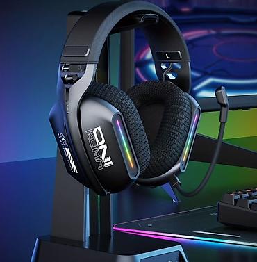 kompüter kasası: RGB işıqlı oyun qulaqlığı – mikrofonlu Xüsusiyyətlər: - Tam ölçülü — 1