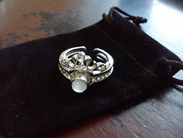 srebrni nakit kompleti: I love you prsten na 100 jezika + plisan Dzačić gratis Srebrne boje