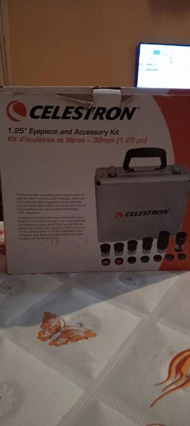 Obyektivlər və filtrləri: Celestron teleskop aksesuar dəsti – okulyarlar, Barlow linza və rəngli — 9
