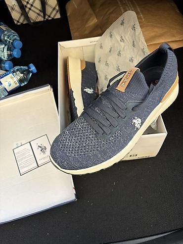 U.S. Polo Assn. brendinə aid idman üslublu ayaqqabı. Tünd göy rəngdə — 4