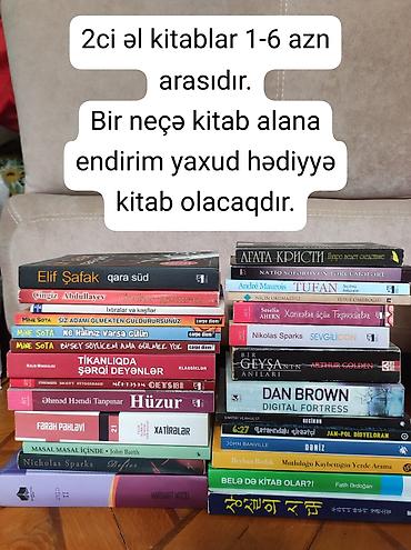 Книги и журналы: Kateqoriya: Kitablar (yeni və 2-ci əl), müxtəlif janrlar her birinin — 2