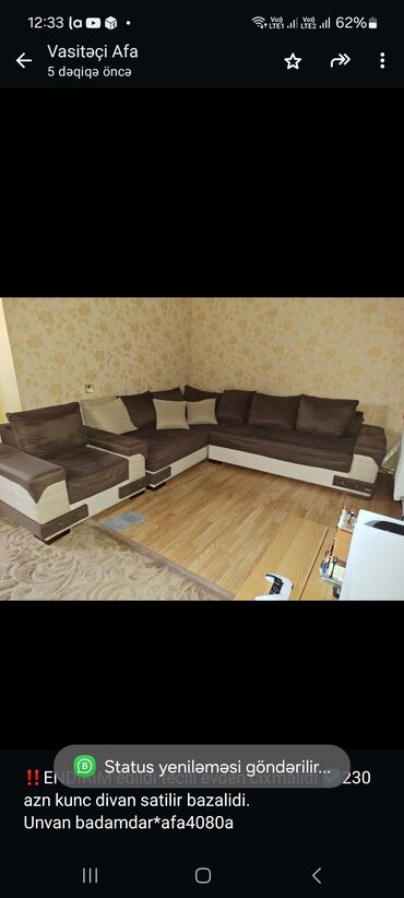 divan satilir tecili: Угловой диван
