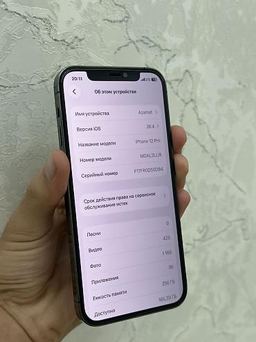jack a5: IPhone 12 Pro, Б/у, 256 ГБ, Серебристый, Защитное стекло, 87 % — 4