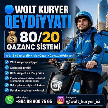 moto kuryer: Moto-kuryer tələb olunur, Gündəlik ödəniş, Təcrübəsiz — 1