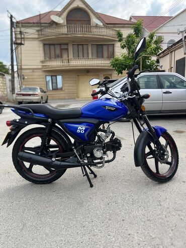 арычник на мтз: TUFAN M50 motosiklet - Rəng: mavi, qara detallarla - Həcm: 50cc (M50