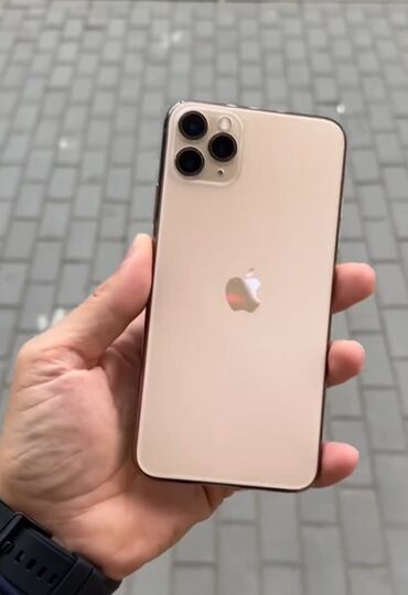 Apple iPhone: IPhone 11 Pro Max, 256 GB, Qızılı, Barmaq izi, Face ID