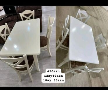 Masa və oturacaq dəstləri: Hər növ mebellərin satışı çatdırılma kredit mövcuddur nömrə aktiv — 6