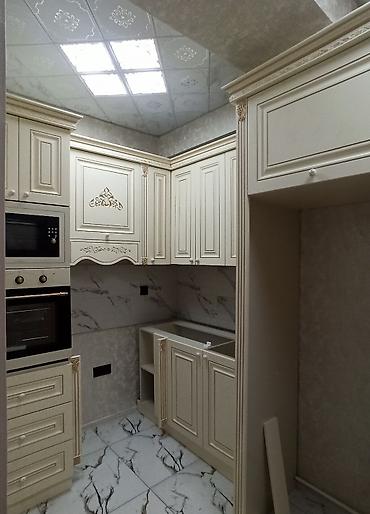 Sifarişlə mətbəx mebeli: Sifarişlə mətbəx dəsti, Özü çəkən petlələr, Mat laminat, Kredit yoxdur, Pulsuz çatdırılma — 17