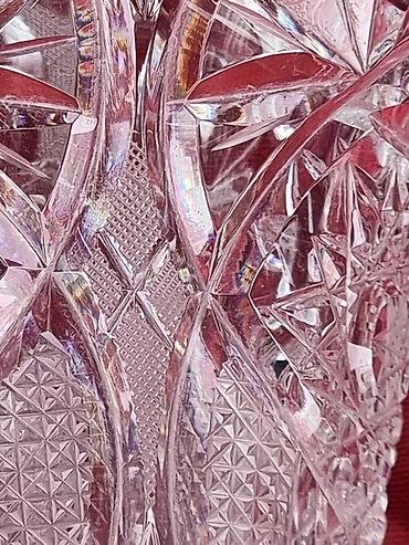 Вазы: БОГЕМИЯ Хрустальная ваза с глубокими гранями и классической алмазной — 3