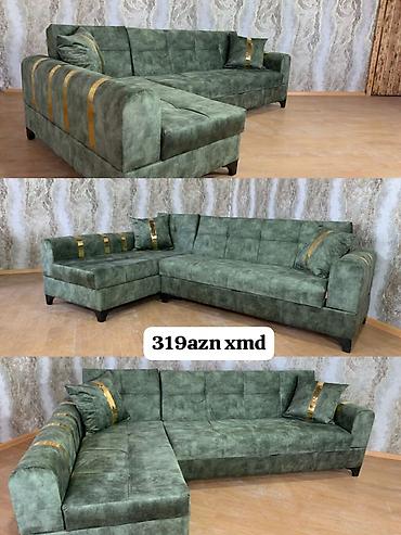 kitab divanlar: Künc divan – modern dizayn, bir neçə rəng seçimi ilə - Model: L — 4