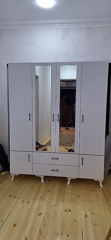 Paltar dolabları, qarderoblar: 4 qapılı geyim dolabı - Ölçü: 1.60 × 47 × 2 m - Material: laminat - — 3