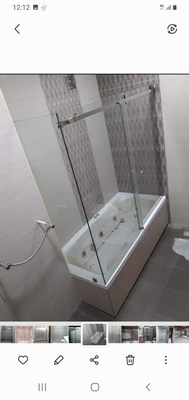 Duş kabinaları, arakəsmələr: Yeni Arakəsmə, Düzbucaqlı, Pulsuz çatdırılma — 17