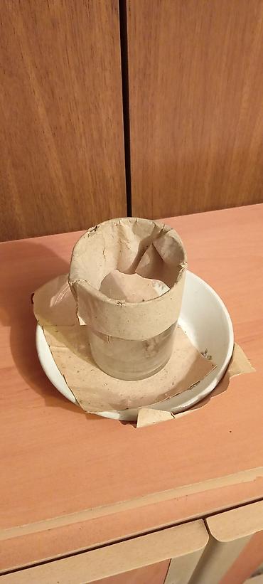 kagiz stekan: Çay dəsti, rəng - Ağ, Şüşə, SSRİ — 1
