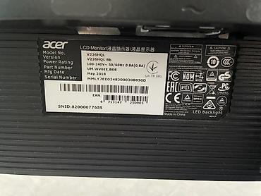 Стол компьютерлери жана комлектөөчүлөр: Acer V226HQL Bb — 21.5" LCD монитор с LED‑подсветкой Основные — 1