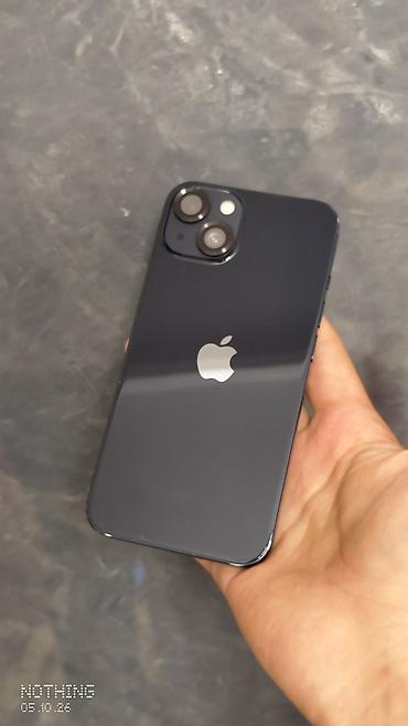 IPhone 13, Б/у, 128 ГБ, Jet Black, Защитное стекло, Чехол, 100 %