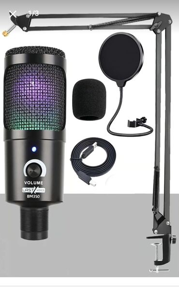 беспроводной микрофон для караоке: Bm350 Rgb Canlı Yayın Ve Oyuncu Mikrofonu