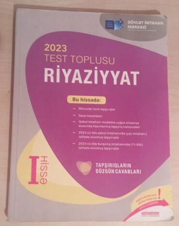 riyaziyyat test toplusu pdf yüklə: Riyaziyyat test toplusu 1ci hissə yazılı deyl