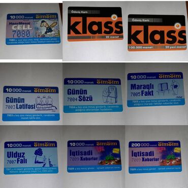 Kolleksiya kartları: Köhnə Kontur Kartları satılır. Kolleksiyonerlər üçün əla seçimdir — 4