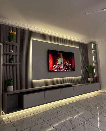 TV altlığı: Düz TV altlığı, Polkalı, Laminat — 3