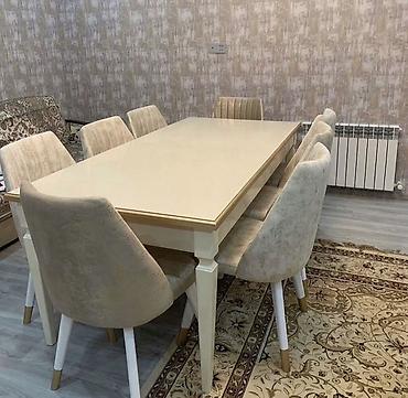 Masa və oturacaq dəstləri: Açılmayan, Dördbucaq masa, 6 stul — 10