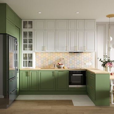 Sifarişlə mətbəx mebeli: Sifarişlə mətbəx dəsti, Özü çəkən petlələr, Mat laminat, Kredit var, Rayonlara çatdırılma, Pulsuz çatdırılma — 20