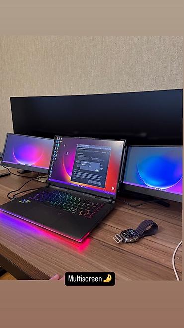 ноутбук с 1660 ti: ROG Strix SCAR 16 Üzerinde ekstra 2 display var. Totalda 3 display — 1