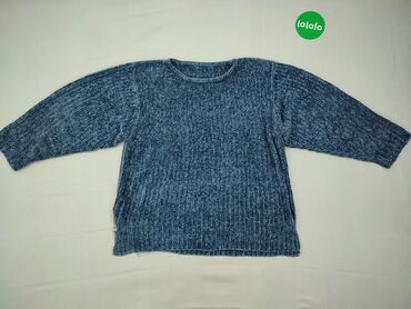 Sweter, 2XL (EU 44), wzór - Jednolity kolor, kolor - Niebieski