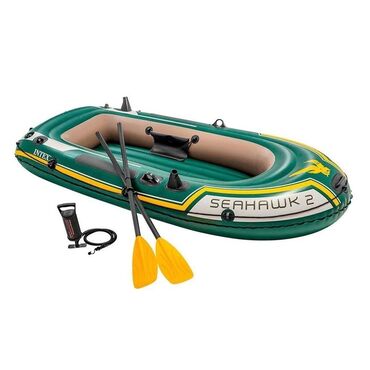 водный аттракцион: Надувная лодка Intex Seahawk - это надежное и удобное средство для